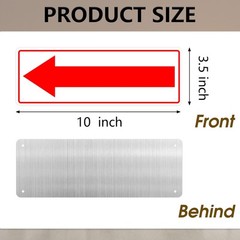 6 Pack Aluminum Reflective Arrow Sign Road Metal Left Arrow Sign for Direction