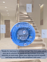250FT CME 14/3 NM-B Indoor Wire Solid Copper w/Ground – Residential Cable NMB