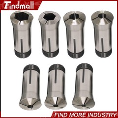 New 7PC 5C Hex. Collet Set 1/4″, 5/16″, 3/8″, 1/2″, 5/8″, 3/4″, 7/8″ 0.0006TIR