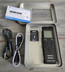 Aiworth E36 16GB Digital Voice Activated Recorder, Sd Card USB, Cords New Other