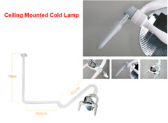10W Ceiling Mounted Oral Light Dental Operating Lamp 6 LED Lens Light With Arm