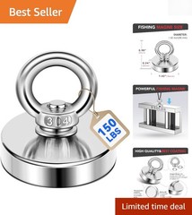 Strong Neodymium Fishing Magnets 150 Lbs68 KG Pulling Force Rare Earth Magnet…