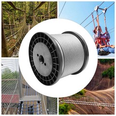 1/4 inch Stainless Steel Cable 200FT T304 7×19 Steel Wire Rope Aircraft Cable
