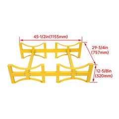 Heavy Duty Stackable Oil Barrel Bracket Yellow Drum Rack Steel 1600lbs Capacity