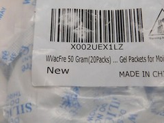 2 x 50 gram X 20 PK “Dry & Dry” Food Grade Silica Gel Packets = total 40 packs