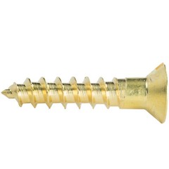 #0 Slotted Drive Flat Head Countersink Solid Brass Wood Screws Deep Coarse