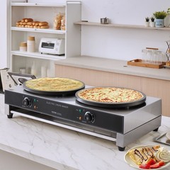 VEVOR 16-Inch Electric Crepe Maker Commercial Crepe Machine 3400W Double Head