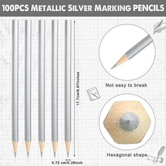 Fuutreo 100 Pieces Silver Welding Marking 1 Count (Pack of 100),