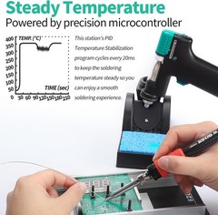 Soldering Iron Desoldering Station Kit with Upgraded Desolder Tool, 110W EVO Sol