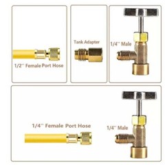 Can Tap Valve Dispenser Opener Recharge Tank Adapter 1/4SAE hose Self Seal