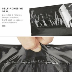 1000 #0 Black Poly Bubble Padded Envelopes Self-Sealing Mailers 6X10 (Inner 6×9)