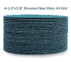 100 PACK 115mm Zirconia Resin Fiber Disc 60 Grit 4-1/2″ Grinding & Sanding Discs