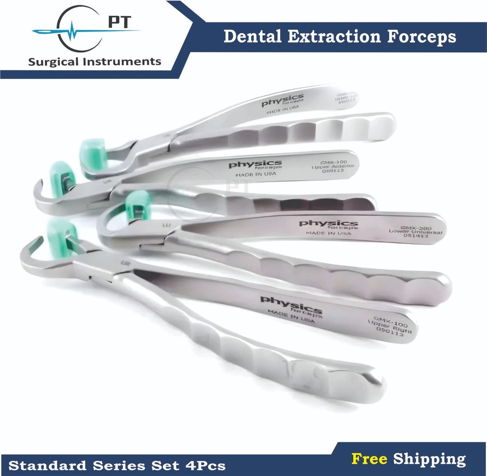 Dental Extraction Physics Forceps Standard Series Set Of 4 Pcs 45 Free Bumpers