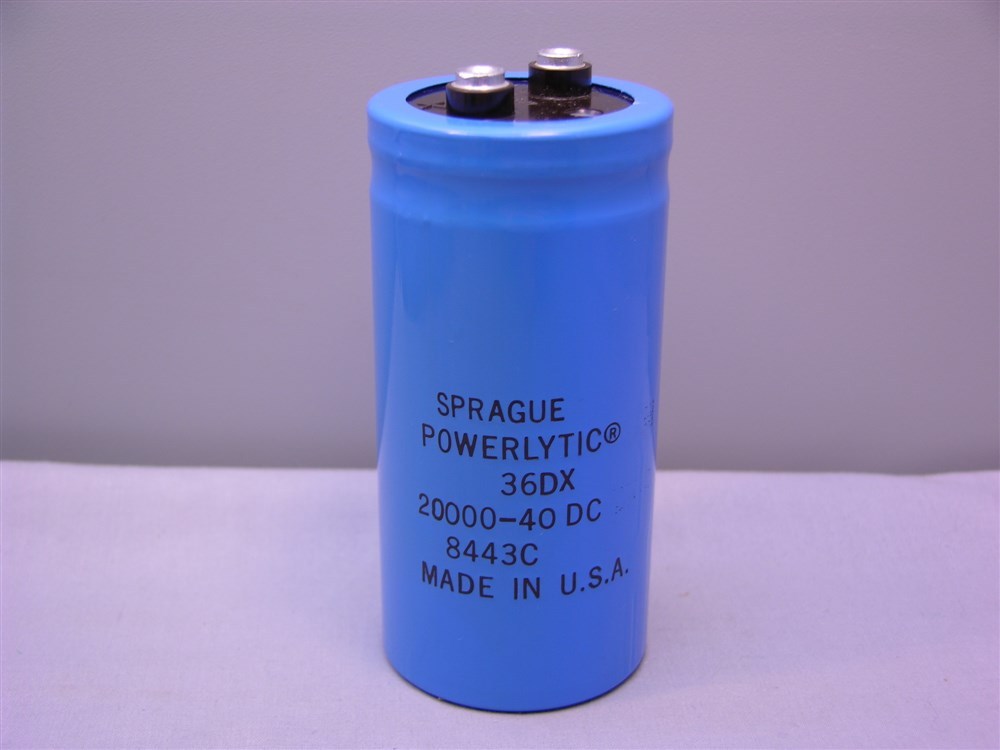 1 Sprague Powerlytic 36DX203G040BC2A 20,000uF 40VDC Electrolytic Capacitors