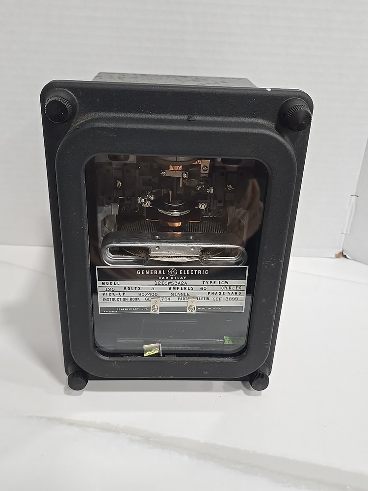 USED General Electric 12ICW53A2A Power Relay Type ICW 120V 5A 60Hz 3 Phase Vars