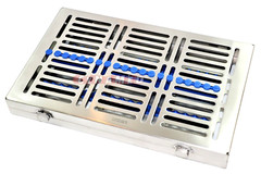 1GERMAN DENTAL AUTOCLAVE STERILIZATION CASSETTE TRAY INSTRUMENT 11.25X7.25X1.25″