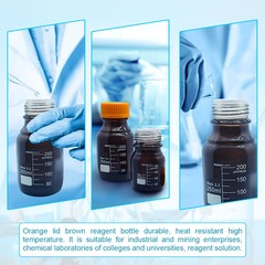 1pc100/250/500/1000ml Borosilicate Sample Glass Threaded Reagent Bottle