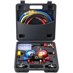 VEVOR AC Manifold Gauge Set 4-Way Fit R134A R12 R410A Refrigeration Charging