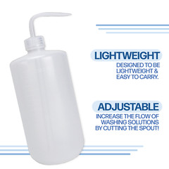 1 Pc Lab Squeeze Bottle, Plastic Boston Round Wash Bottles, 1000ml, 34oz
