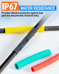 204PCS 3:1 Adhesive Heat Shrink Tubing Kit, Marine Grade, 6 Colors