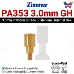 ZimVie LOCATOR Abutment for Tapered Screw Vent Implants 3.5mm/4.5mm Cuff Height