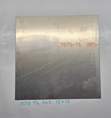 7075-T6 Aluminum Sheet Plate 12″ x 12″ x .063″ Aircraft Grade USA