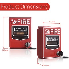 Fire Alarm Dual Action Manual Call Point Wired Emergency Pull Station