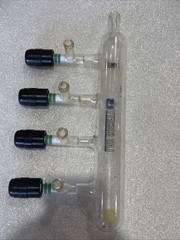 Lab Society Glass Valve PTFE Manifold 4-way GL-14 & GL-18 Laboratory Chemglass
