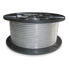 Manufacturer Varies Cable, 1/4 In, L100Ft, WLL1640Lb, 1×19, SS 2TAL1