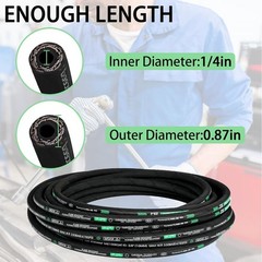 100ft 1/4 hydraulic hose 20PCS Two Types NPT/JIC Male hydraulic fittings