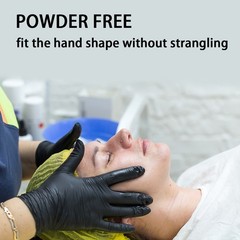 100 Pcs Black Vinyl Gloves Disposable Food Prep BBQ Latex Powder Free
