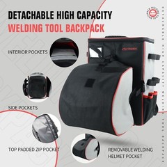 TRQWH Welding Hood with Light & Extreme Tools Bag, 1/1/1/2 Optical Clarity