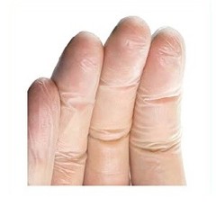 GLOVEPLUS Industrial Clear Vinyl Gloves, Latex Free, Powder Free, Food Safe,