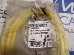 New Daniel Woodhead 80400D01M020 4 Pin Female Straight 2M Cordset
