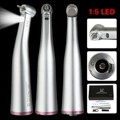 NSK Style Dental Electric LED Handpiece 1:5 Contra Angle Fiber Optic High Speed