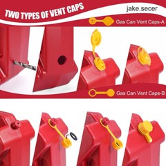 15 Yellow Fuel Gas Can Jug Vent Cap Blitz Wedco Scepter Essence Midwest Eagle