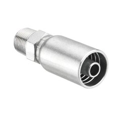 12 x 3/8″ I.D. Hose x 3/8″ NPTF Male W/ Cover Hydraulic Hose End Crimp Fittings