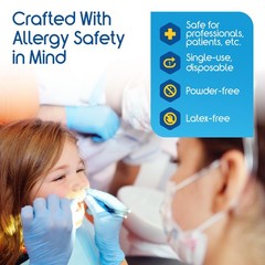 Inspire Nitrile Exam Gloves | The Original Quality Stretch Medium, Blue