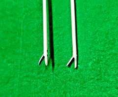 2pc Laparoscopic V-Shape Needle Holder Curved Jaw 5mmx330mm Reusable Instruments