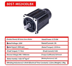 Servo Motor Set: 60/80/110 Servo Motor Drive Integrated, 200W/400W/750W