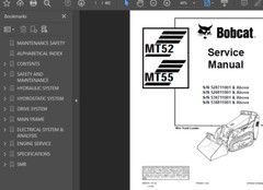 BOBCAT MT55 LOADER MANUAL OPERATORS SERVICE SCHEMATICS REPAIR OWNERS PDF USB
