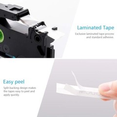 10PK Compatible TZe231 Tze-231 12mm 0.47 In Laminated White TZ Tape with Brother