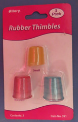 Allary Rubber Thimbles Package of 3 # 391 NEW