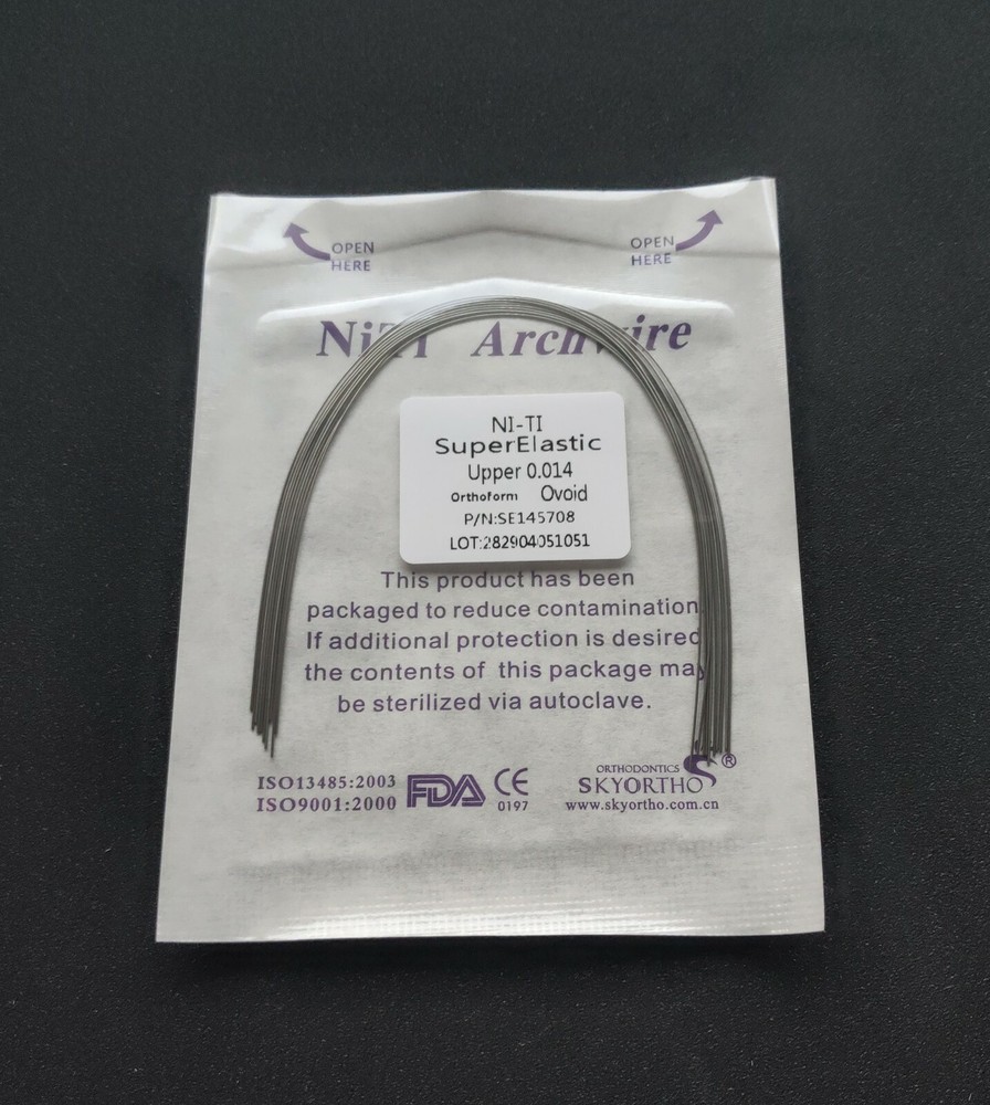 Dental Orthodontic Super Elastic Niti Round Arch Wire Ovoid Form Archwire