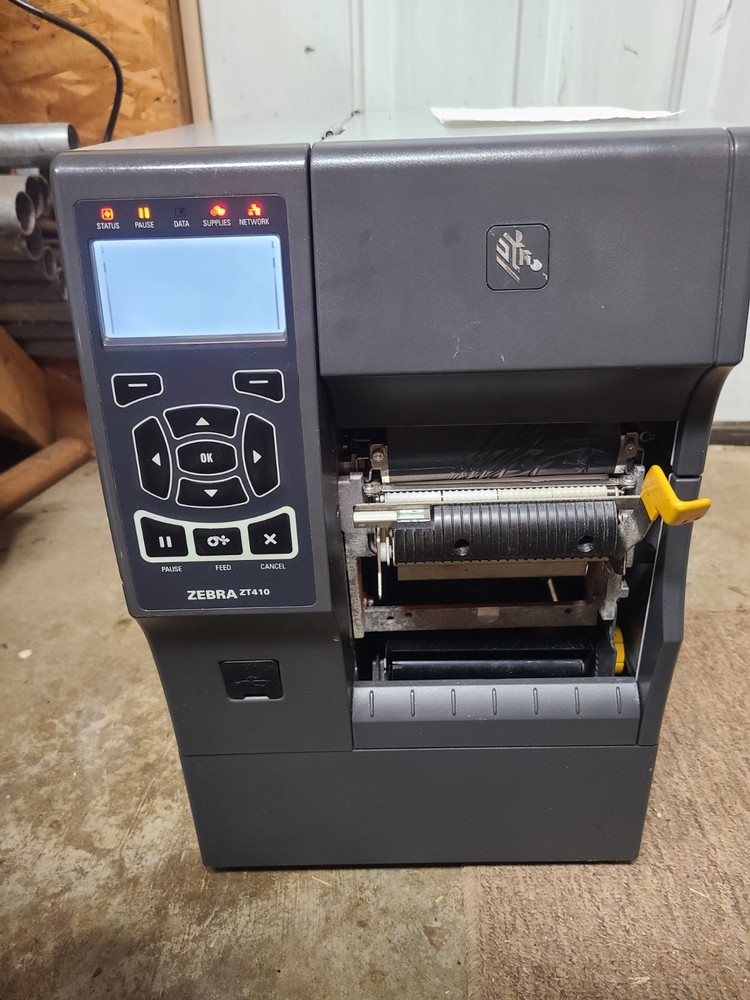 Zebra ZT410 110 volt Label Printer with Network, Serial, & USB, Power Tested