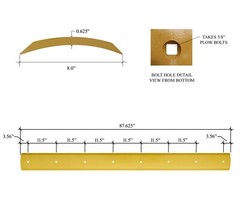 H923 – Scraper Box Blade, fits some Gannon Box Blades, 8 Bolt, 5/8″x8″x87.625″