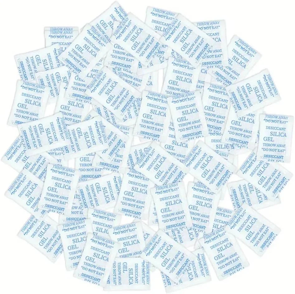 (1gm / 50 packets) Silica Gel Pouches for Room Kitchen Wardrobe Cupboard car
