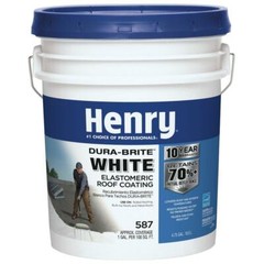 Henry Durabrite 587 White Elastomeric Premium Roof Coating Protection 4.75 Gal.