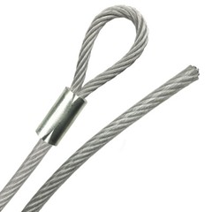 Looped End 3/16″ Vinyl Coated Galvanized Steel Cable 7×19, 1/8″ Core, 1ft – 70ft