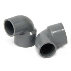 PVC 90° Elbow Reducing Pipe Fitting Reducer Socket Coupling I.D. 20mm-110mm Grey
